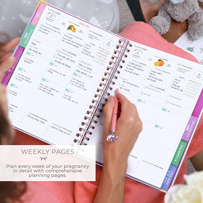 Clever Fox Pregnancy Journal & Memory Book - Pregnancy Planner & Notebook for Expecting Moms – Baby Keepsake, First Time Moms Gift (Lavender, 9" x 10.5" SonoFrame Edition)
