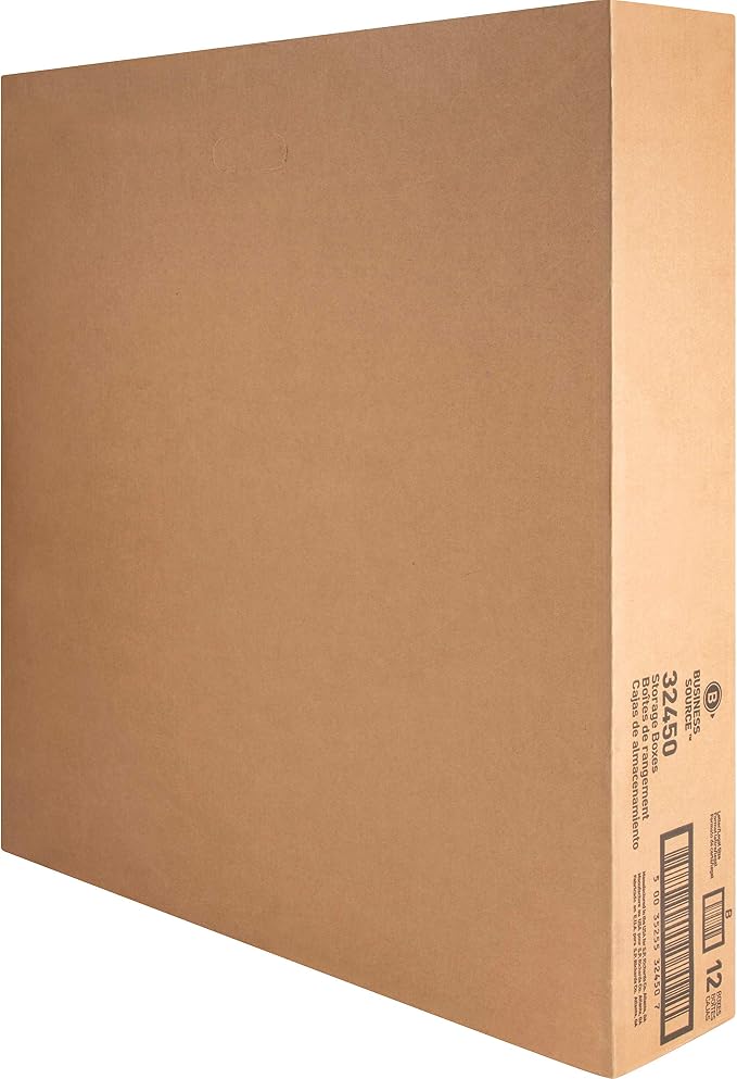 Business Source 32450 Storage Boxes, LTR/Legal, 400 lb, 12-Inch x15-Inch x10-Inch, 12/CT White