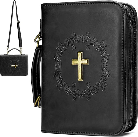 Large Bible Cover Case Church Bag with Detachable Shoulder Strap