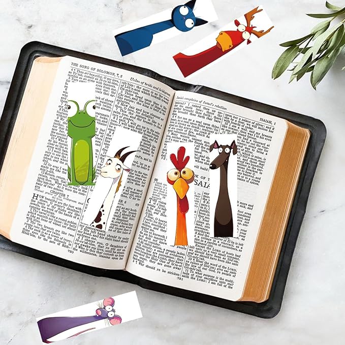 Funny Book Marks for Kids,Christmas Bookmarks,30Pack Book Marks for Reading Kids,Books Lovers,Students,Creative Cartoon Page Holders,Special Kid Bookmarks for Christmas/Easter/Birthday/School Rewards.