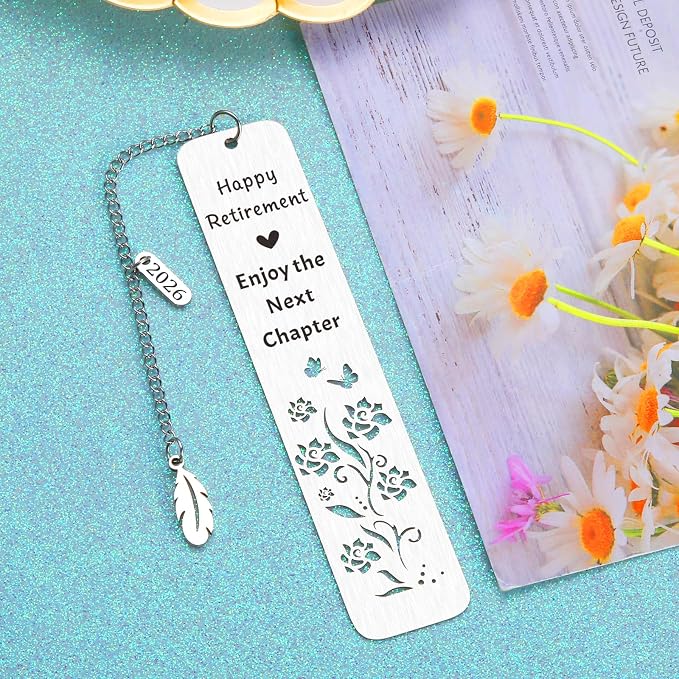2026 Best Retirement Gifts for Woman Man 2026 Cool Teacher Retirement Retired Gifts for Women Men Female Going Away Leaving Gift for Women Men Friends Happy Retirement Enjoy the Next Chapter Bookmark