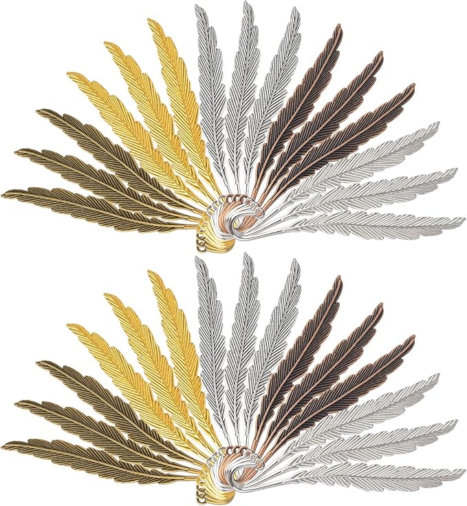 Framendino, 30 Pack Feather Metal Bookmarks Shaped Bookmark for Birthday Gifts
