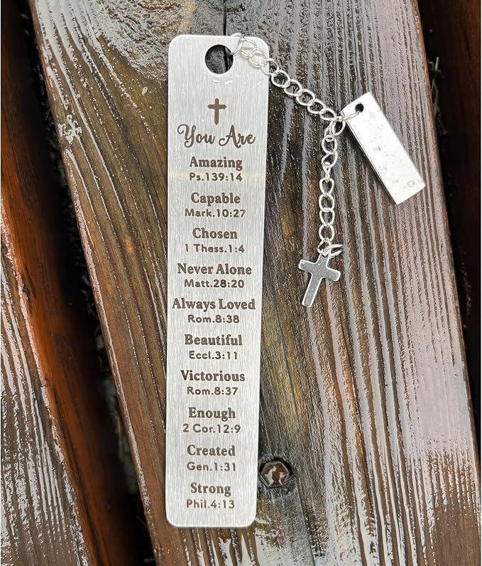 Christian Bookmark Gifts for Women Girls Boys, Inspirational Religious Book Mark Markers Faith (You are Amazing)