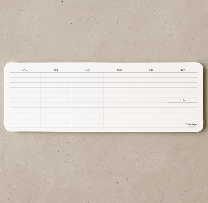 Weekly Planner Pad, Weekly To Do List Notepad, Tear Off Undated Weekly Planner Notepad, 2 Pack, 50 Sheet Each, 4,2" X 11,7", Premium Thick Paper with Cardboard Back Support, Weekly Desk Planner by CLEVER SIGNS