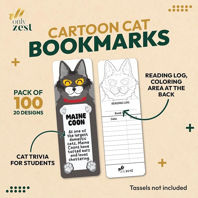Fun Bookmarks in Bulk for Kids - 100 Pack Kids Book Mark for Reading, Gifts for Students from Teachers, Bookmarks for Boys, Girls, Classrooms Rewards, Reading Incentives