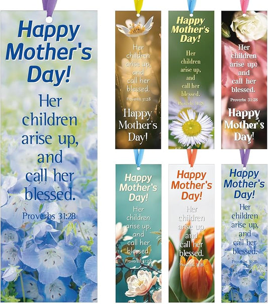 Dispowreath 60 Pcs Mom Proverbs 31: 28 Religious Christian Bookmarks Church Bookmarks Gift for Teens Men Women Church Home Party Favors