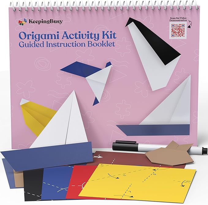 Keeping Busy Origami Activity Kit for Dementia 10 Easy Paper-Folding Activities for Seniors Dementia Activities for Seniors Calming Brain Games for Adults & Alzheimer’s Products for Elderly