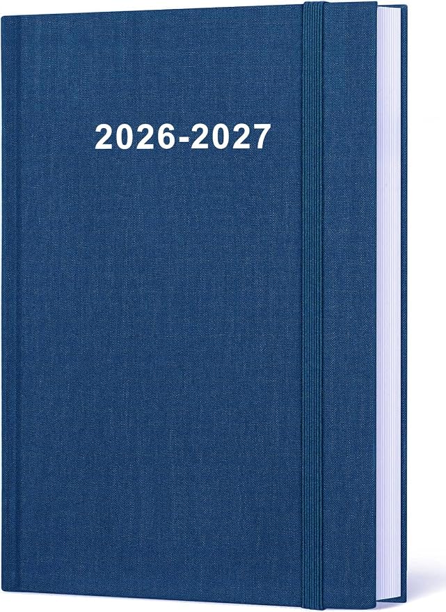2026-2027 Planner - Weekly & Monthly Planner from July 2026 to June 2027, 5.8'' × 8.3'' Agenda 2026-2027 with Inner Pocket, Elastic Band, Hard Cover, Perfect Daily Organize, Blue