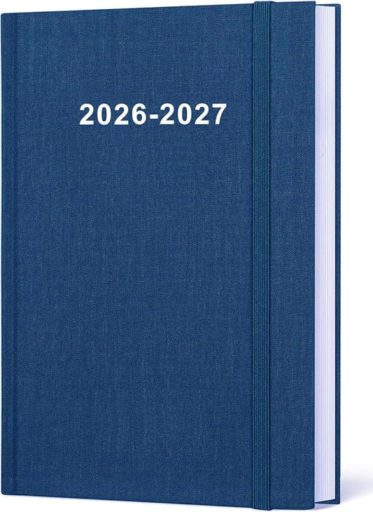 2026-2027 Planner - Weekly & Monthly Planner from July 2026 to June 2027, 5.8'' × 8.3'' Agenda 2026-2027 with Inner Pocket, Elastic Band, Hard Cover, Perfect Daily Organize, Blue