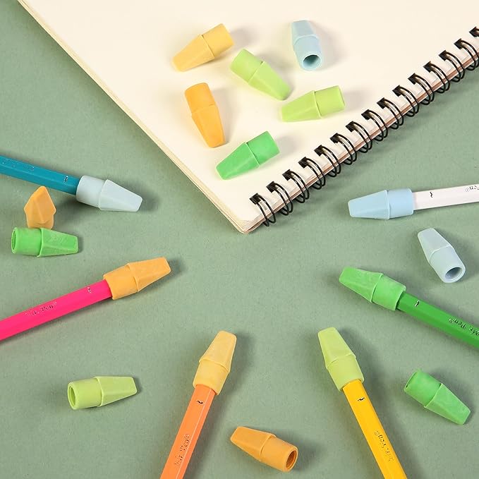 Mr. Pen- Pencil Erasers Toppers, 120 Pack, Colorful, Latex Free, No Smudge, Mr Pen Erasers for Pencils