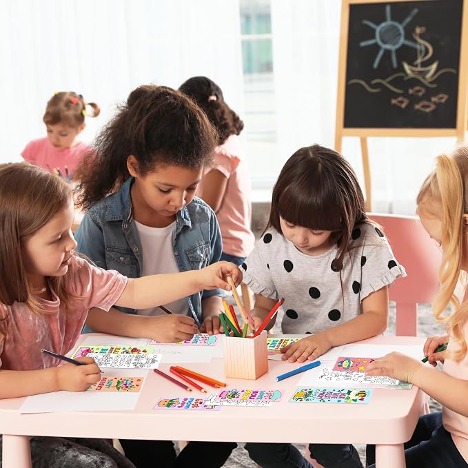Mother's Day Color Your Own Bookmarks for Kids -120Pcs Happy Mother's Day DIY Coloring Bulk Blank Bookmark Classroom Art Craft Supplies for Students Sunday School Holiday Party Reward Goodie Fillers