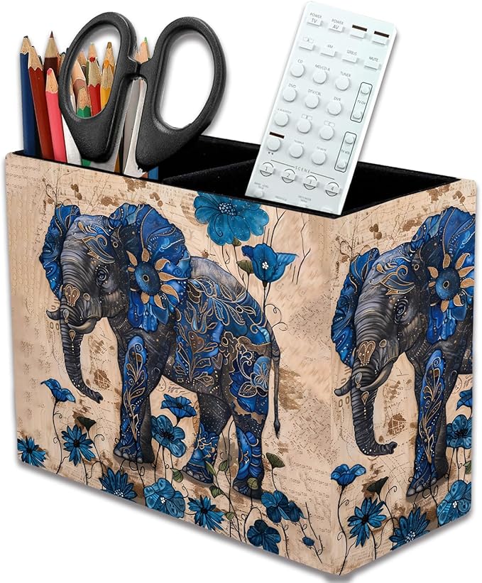 Pen Holder, Pencil Case, Makeup Brush Storage Box, Tableware Storage Box, Suitable for Office Or Home Item Organizing Stand - Blue Spotted Weevil