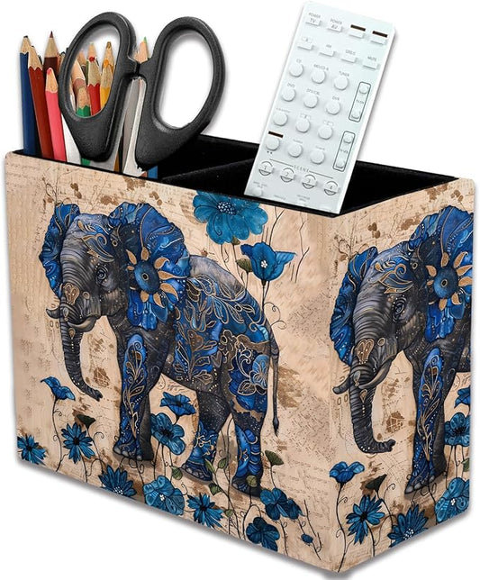 Pen Holder, Pencil Case, Makeup Brush Storage Box, Tableware Storage Box, Suitable for Office Or Home Item Organizing Stand - Blue Spotted Weevil