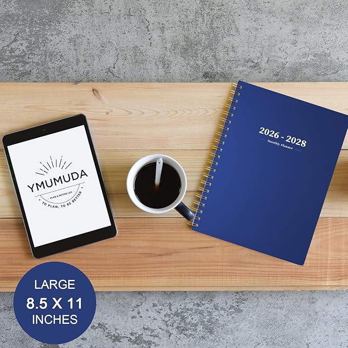 2026-2028 Monthly Planner - 2 Year Monthly Planner Calendar 2026-2028, Jul 2026 - Jun 2028, 8.5" x 11", 24 Months, Spiral-Bound, Tabs, Holidays, Notes, Ideal for School Office Home Planning