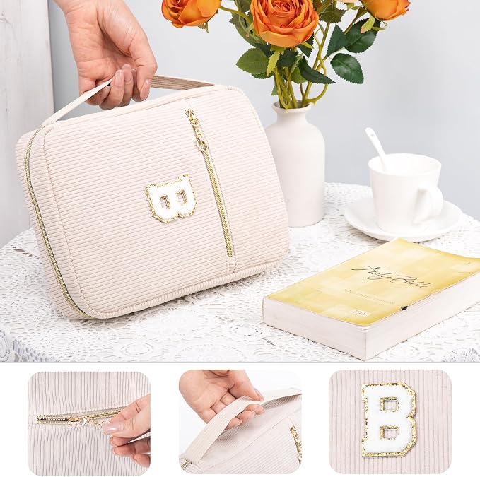 Bible Cover for Women, Initial Personalized Bible Gift - Bible Case for Men - Bible Holder - Bible Bag - Bible Carrier - Bible Carrying Case with Pockets for Bible Study Suppliers, Bible Accessories