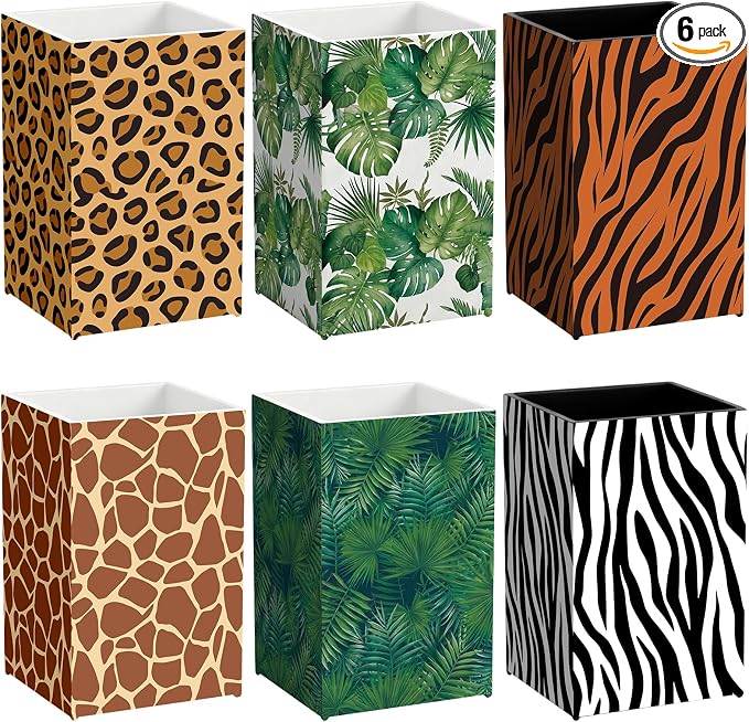 6 Pcs Safari Animal Classroom Decor Classroom Magnetic Storage Boxes Magnetic Storage Containers Plastics Pen Holder for Refrigerator Whiteboard Home Office School Organizer Supply