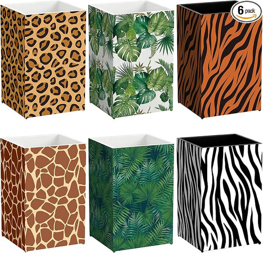 6 Pcs Safari Animal Classroom Decor Classroom Magnetic Storage Boxes Magnetic Storage Containers Plastics Pen Holder for Refrigerator Whiteboard Home Office School Organizer Supply