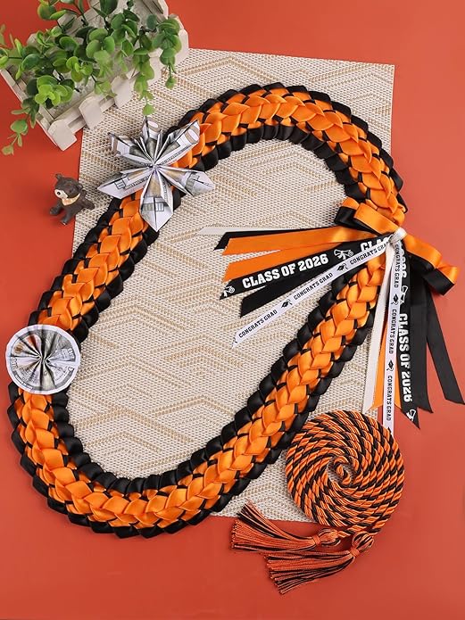 TFTAFAN Graduation Leis and Graduation Honor Cords Class of 2026 Graduation Ribbon Lei Graduation Necklace Braided Necklaces gift for Student Gifts Party Supplies