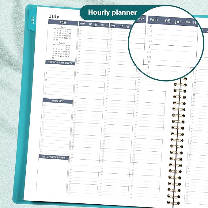 Appointment Book 2026-2027 - 53 Weeks Daily Planner 2026-2027, July 2026 - June 2027, 8.5" x 11" Daily Organizer, Appointment Planner with 15-Minute Increments