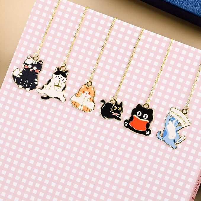 Bookmarks for Women Reading, Black Cat Metal Bookmarks with Gift Box, Cute Book Marks Charm, Bookmark Gifts for Mom, Friends, Book Lover, Cat Lover, Birthday, Graduation, Dad, Besite, Teachers