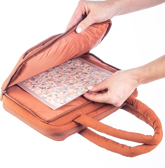 DiverseBee Large Bible Cover with Handles, Carrying Case for Women, Tote Bag, Book Cover, Bible Accessories, Christian Gift (Terracotta)