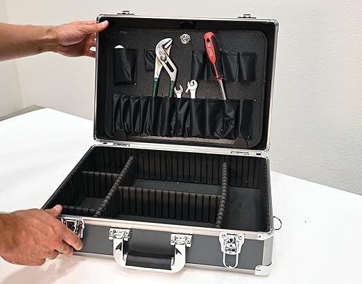 Vestil CASE-1813 Aluminum Carrying Case 18 In. x 14-1/2 In. Silver