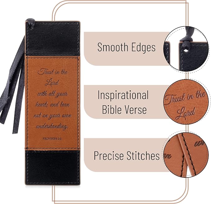 Mr. Pen- Christian Faux Leather Bookmarks, 2 Pack, Bible Verse, Religious Book Mark