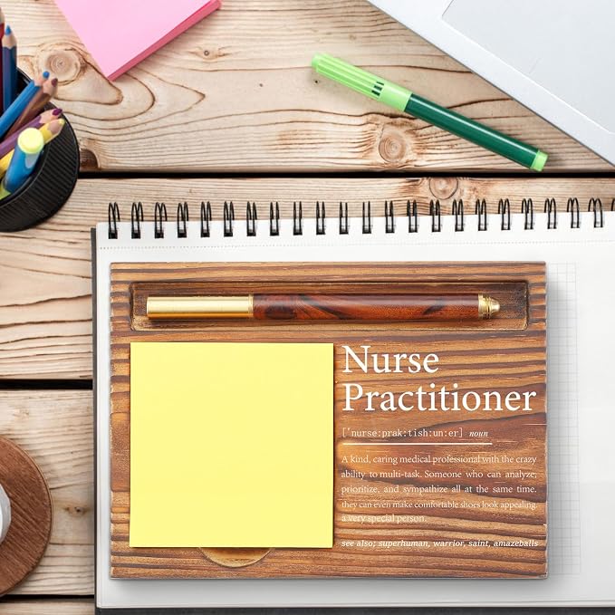 Nurse Practitioner Sticky Note Holder, Medical Professionals Teachers and Busy Heroes Appreciation Gift for Healthcare Week, Nurses Day, NP Self-Stick Note Pad Holders TZP70
