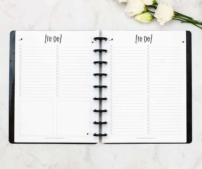 BetterNote To Do List Refill Pages for Disc Notebooks, Fits Levenger Circa, Happy Planner, Staples Arc, TUL, Talia (8-Disc, 5.5"x8.5", Modern- 25 Sheets)