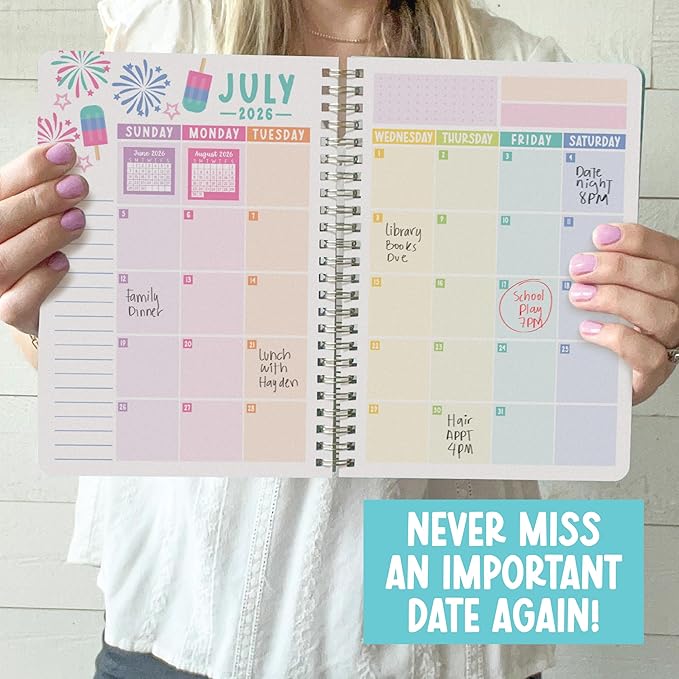 2026-2027 Monthly Planner - 2 Year Monthly Planner 2026-2027, Month Calendar Planners 2026 to 2027, Calendar Book, Smiley Month Planners & Organizers