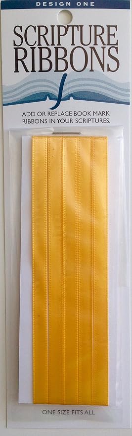 Design One Scripture Ribbons - Provides Bookmark/Quick Reference Tool (Yellow)