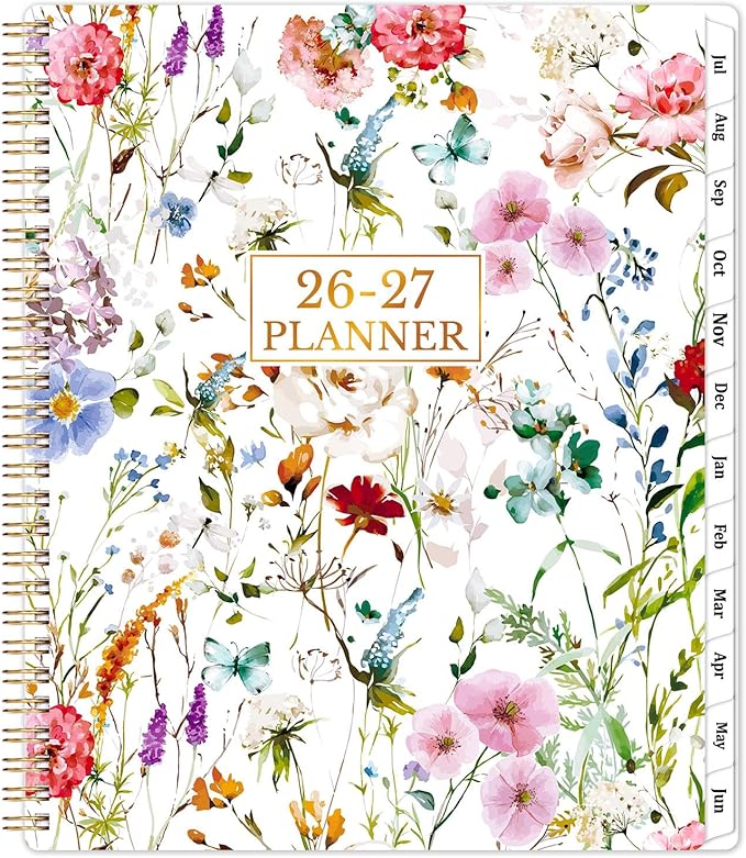 Planner 2026-2027 - Academic Planner 2026-2027, 8.5" x 11" Planner Weekly and Monthly, JULY 2026 to JUNE 2027, Calendar Planner with Monthly Tabs, Inner Pocket, Premium Paper, Twin-wire Binding