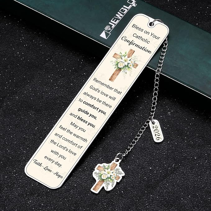 Confirmation Gifts for Teen Girls Boys - 2026 Confirmation Gifts for Teenage Boys Girls Christian Bookmark Gift for Kids Catholic Confirmations Gift Ideas Easter Basket Stuffers for Girl Boy 8-12