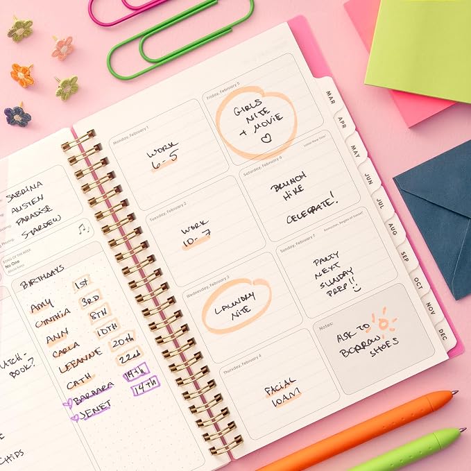 Blue Sky Gen Z 2027 Weekly and Monthly Planner Calendar, January 2027 - December 2027, 5" x 8", Flexible Cover With Zip Pouch, Durable Twin Wire Binding, Laminated Tabs, Storage Pocket, Capri