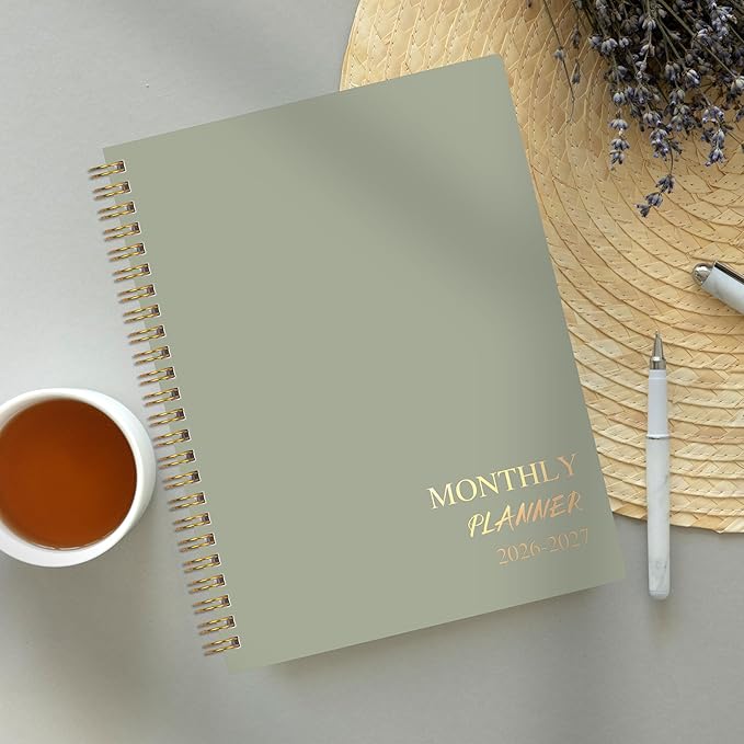 2026-2027 Monthly Planner - 2 Year Monthly Planner 2026-2027, Hard Cardboard Cover, Jan 2026 - Dec 2027, 7.5" x 10", 2 Year Calendar with 24 Month, Twin-wire Binding, Note Pages