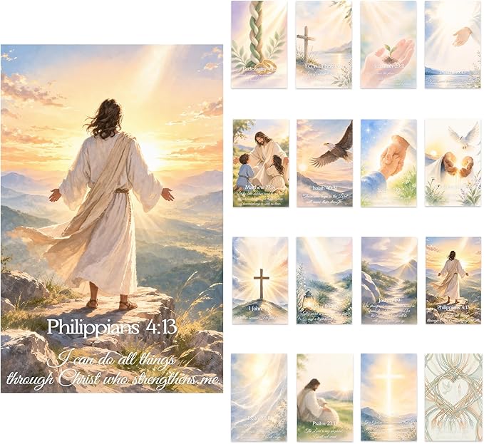 16 Pcs Bible Page Overlays for Women, Inspirational Scripture Book Marks, Fantasy Christian Bookmark Gift Book Accessories, Christian Book Lovers Reading Accessory for Book Lovers
