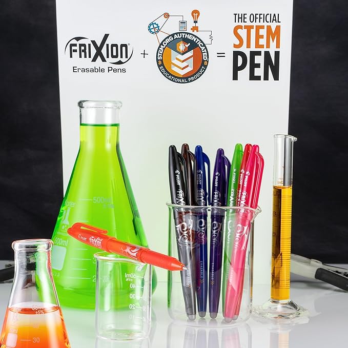 PILOT FriXion Ball Erasable & Refillable Gel Ink Stick Pens, Fine Point, Black & Blue Ink, 8-Pack