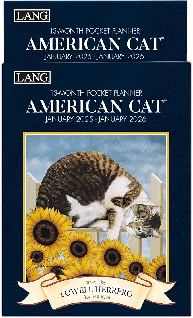 Lang, American Cat 2025 Monthly Pocket Planner by Lowell Herrero