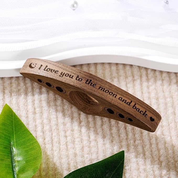 I Love You to The Moon and Back - Personalized Book Page Holder, Page Holder Christmas Valentines Gift for Women, Book Lover Gift, Wooden Thumb Page Holder
