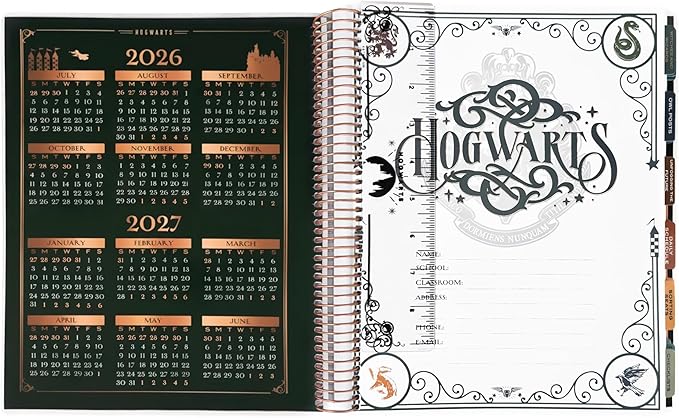 ConQuest Journals 2026-2027 Harry Potter Hogwarts Teacher Planner, July-June Academic Organizer, Monthly & Weekly Calendars, Checklists, Contacts & Student Lists, 11.25'' x 9.5'', Officially Licensed