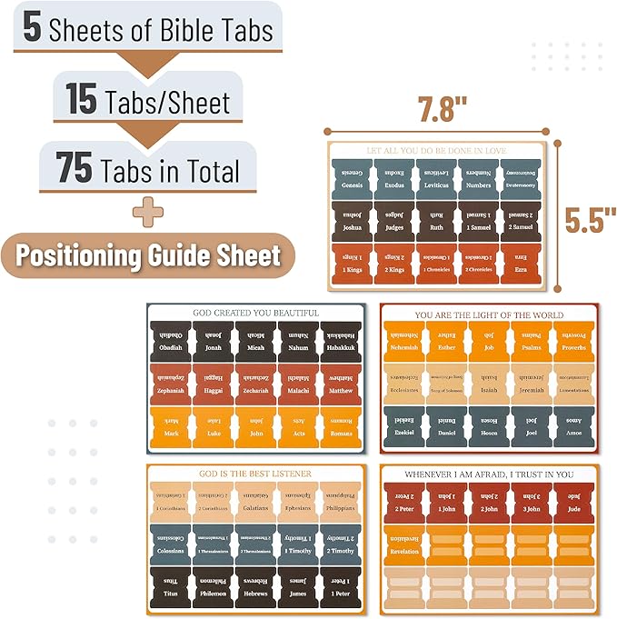 Mr. Pen- Bible Tabs, 75 Tabs, Velvet Ember, Laminated Bible Tabs for Women and Men, Bible Tabs for Study Bible, Bible Index Tabs, Bible Book Tabs, Bible Labels Tabs, Mr Pen Bible Tabs