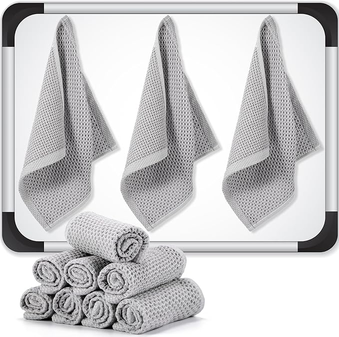 Fanfanwin 8 Pcs 10" x 10" Magnetic Cleaning Cloth Dry Erasers for White Boards Extra Strong Magnetism Microfiber Eraser for Blackboards Classroom Home Reusable Washable(Honeycomb Cloth)