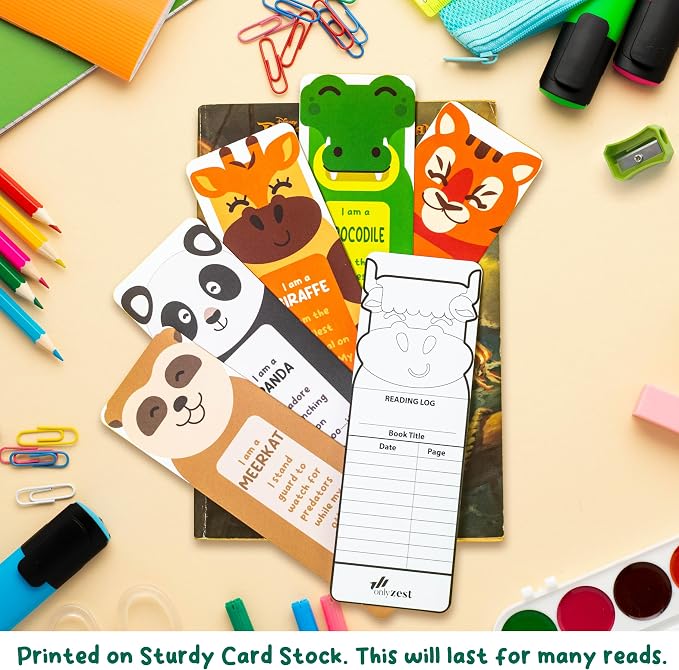Fun Bookmarks in Bulk for Kids - 40 Pack Kids Book Mark for Reading, Gifts for Students from Teachers, Bookmarks for Boys, Girls, Classrooms Rewards, Reading Incentives