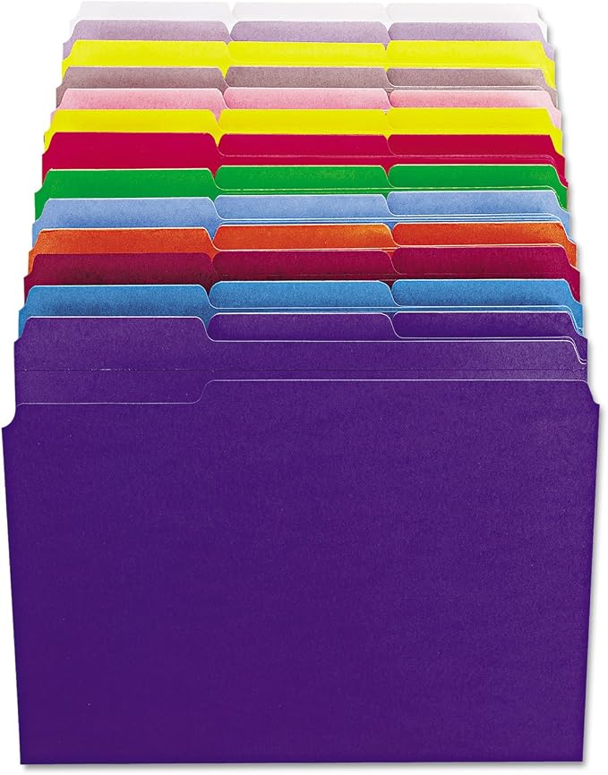 Smead File Folder, Reinforced 1/3-Cut Tab, Letter Size, Orange, 100 per Box (12534)
