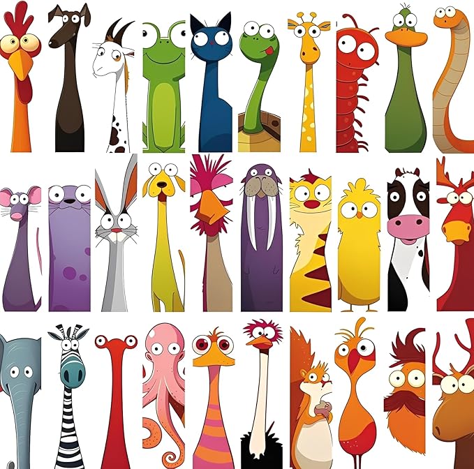 Funny Book Marks for Kids,Christmas Bookmarks,30Pack Book Marks for Reading Kids,Books Lovers,Students,Creative Cartoon Page Holders,Special Kid Bookmarks for Christmas/Easter/Birthday/School Rewards.