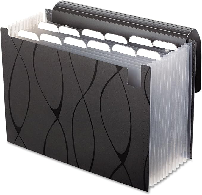 Pendaflex Sliding Cover Expanding File, 13 pockets, Letter Size, Black (2327)