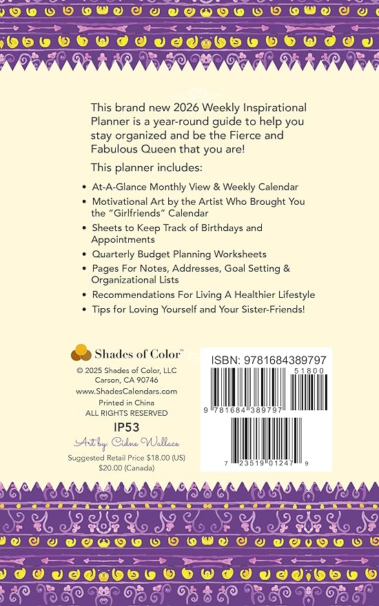 Shades of Color You Can't Keep a Good Sistah Down 2026 Weekly Inspirational Planner