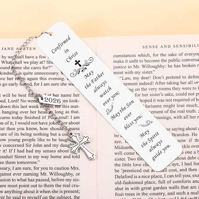 2026 Confirmation Gifts for Teenage Girls Boys Catholic Confirmation Bookmark Gifts First Communion Gifts for Girls Boys Christian Religious Baptism Gifts for Godson Daughter Christmas Birthday Gifts