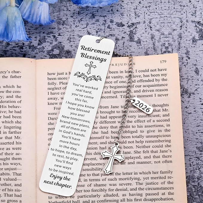 Christian Retirement Gift for Woman Men - Retirement Blessings Bookmarks Happy Retirement Gifts for Women Employee Boss Friends Retired 2026 Teacher Nurse Going Away Leaving Farewell Gift for Coworker