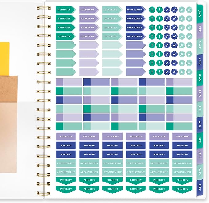 AT-A-GLANCE 2026 Planner, Weekly & Monthly, 8.5" x 11", Large, BADGE, Floral (1753F-905-26)